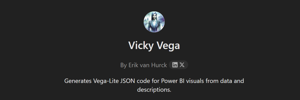 Vicky Vega, my Vega GPT model designed to assist me with all my Deneb visual creation.