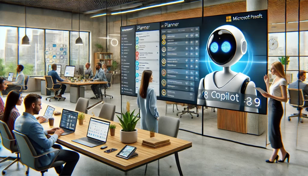 AI Generated image for Copilot and Microsoft Planner.